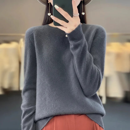 Damestrui Ronde Hals Zacht Warm Comfort Pullover
