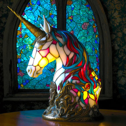 Tafellamp Glas In Lood LED Decoratieve Lamp