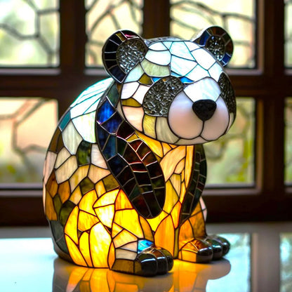 Tafellamp Glas In Lood LED Dieren Decoratieve Lamp