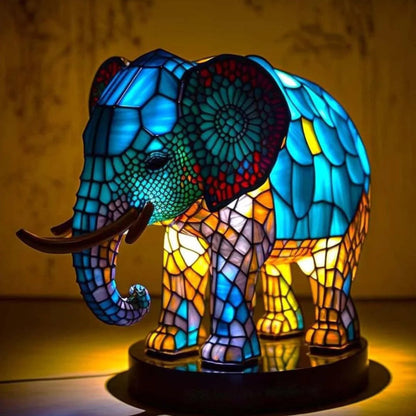 Tafellamp Glas In Lood LED Decoratieve Lamp