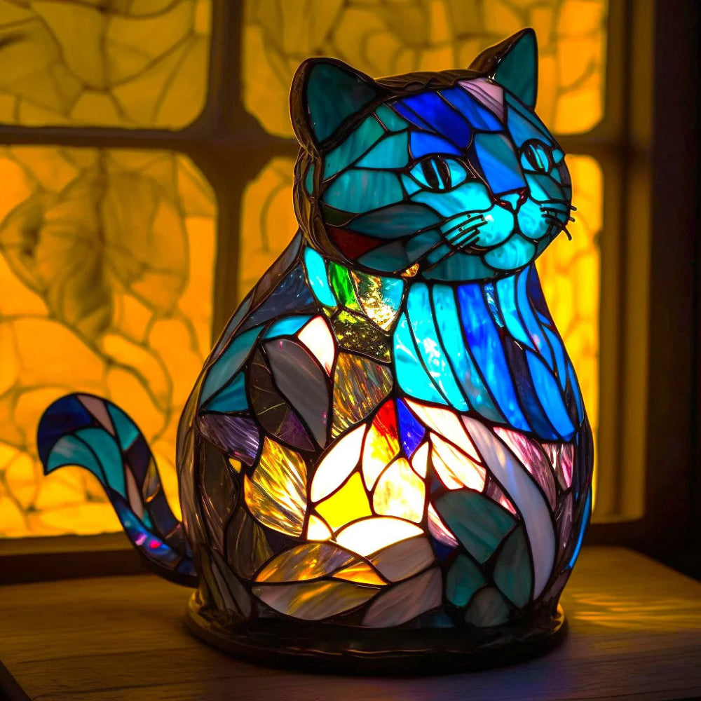 Tafellamp Glas In Lood LED Decoratieve Lamp