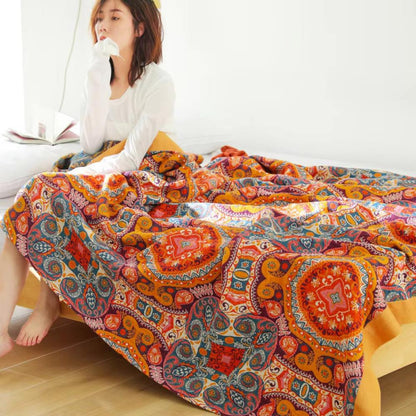 Dekbed Zomer Katoen Omkeerbaar Boho Verkoelend