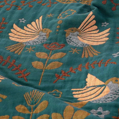 Plaid Deken Katoen Scandinavisch Vogels Omkeerbaar