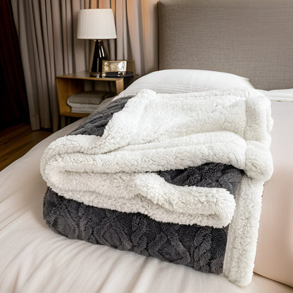 Deken Tweezijdige Fleece Plaid Bed Bank Winter Warmte