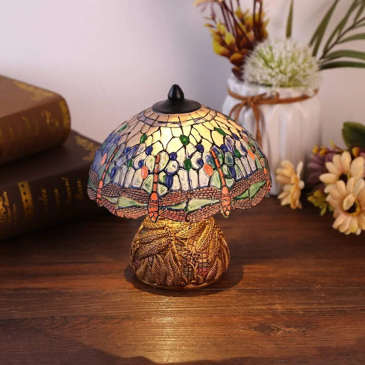 Vintage TafelLamp–Elegantie met Een Florale Touch