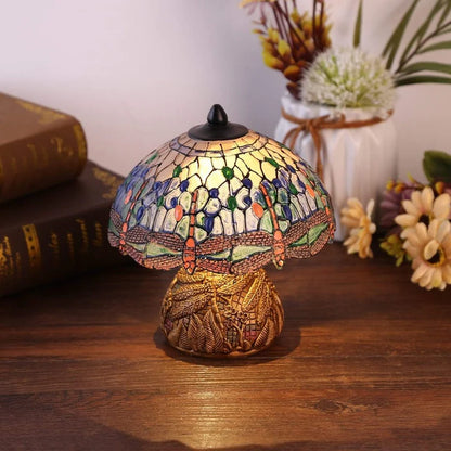 Vintage TafelLamp–Elegantie met Een Florale Touch