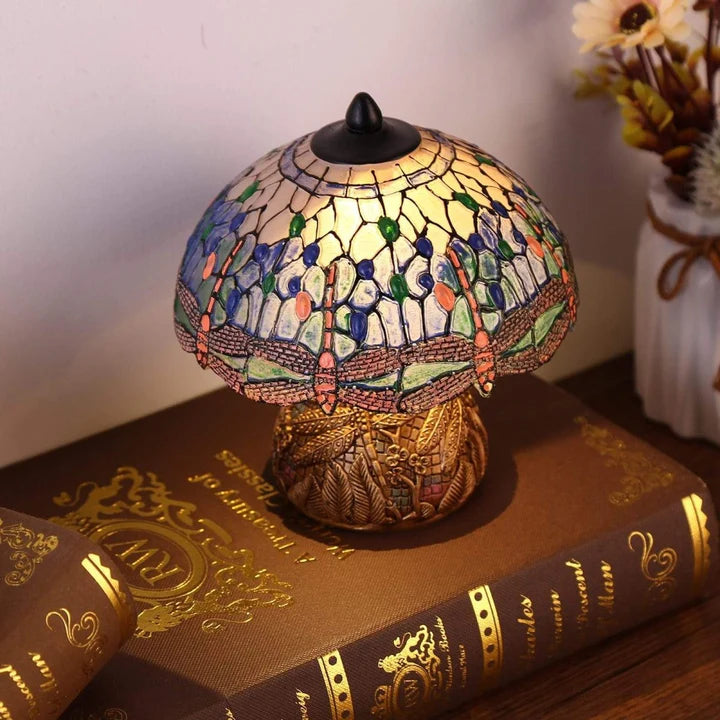 Vintage TafelLamp–Elegantie met Een Florale Touch