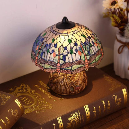 Vintage TafelLamp–Elegantie met Een Florale Touch