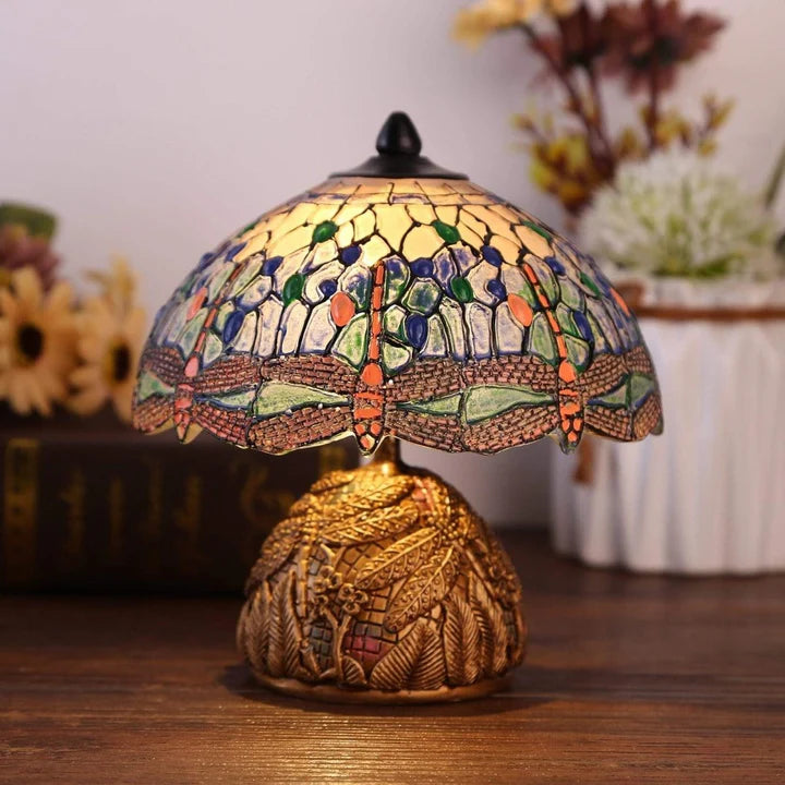 Vintage TafelLamp–Elegantie met Een Florale Touch