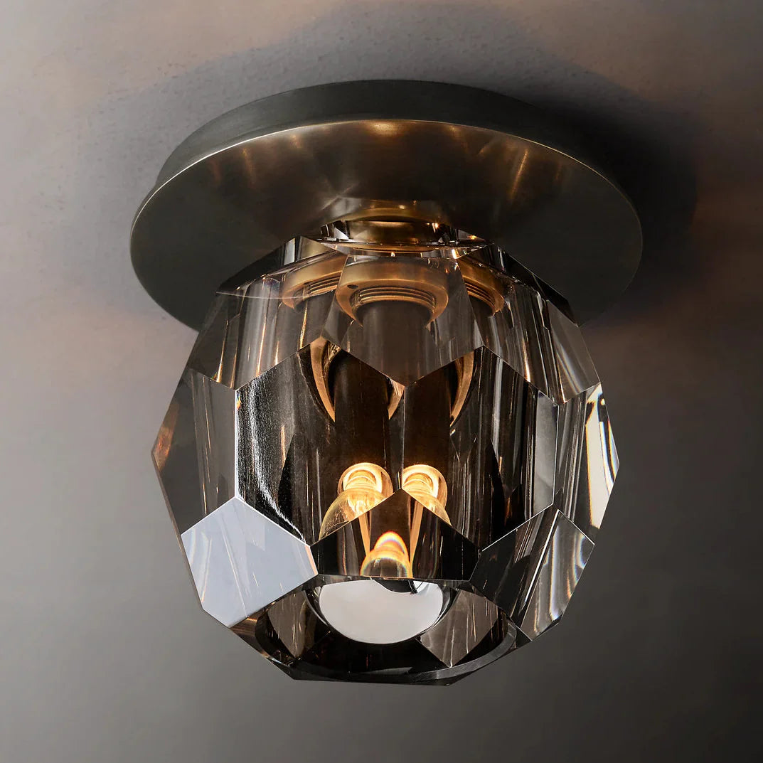 Kristal Enkele Bol Flush Mount Plafondlamp