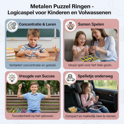 Educatief Speelgoed Metaal Denkspel Breinspel Kinderen Volwassenen
