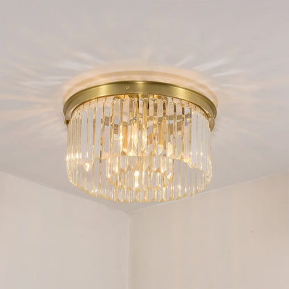 Luxe Plafondlamp met Kristallen Accenten