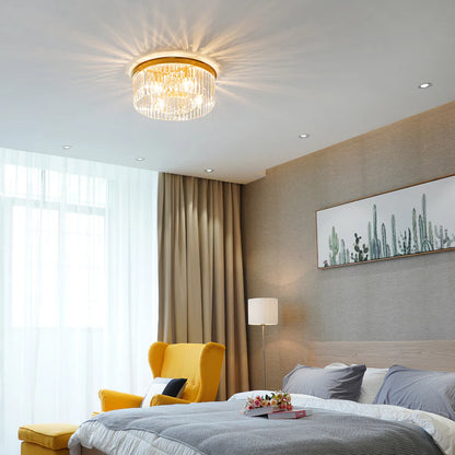 Luxe Plafondlamp met Kristallen Accenten