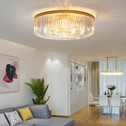 Luxe Plafondlamp met Kristallen Accenten