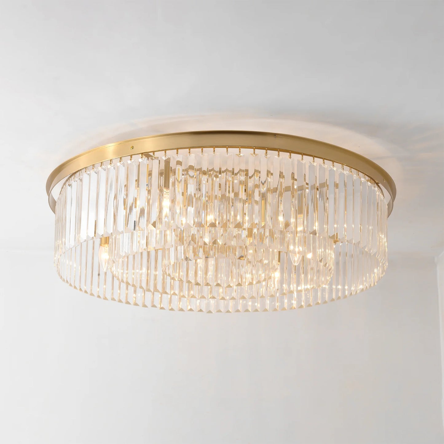 Luxe Plafondlamp met Kristallen Accenten
