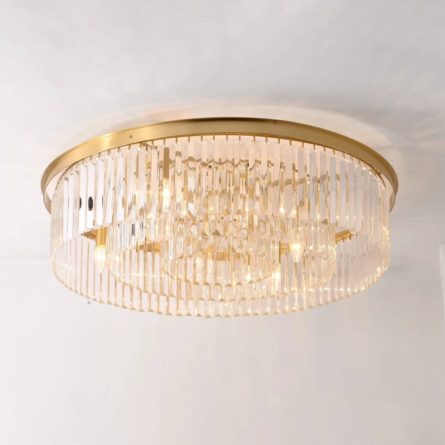Luxe Plafondlamp met Kristallen Accenten