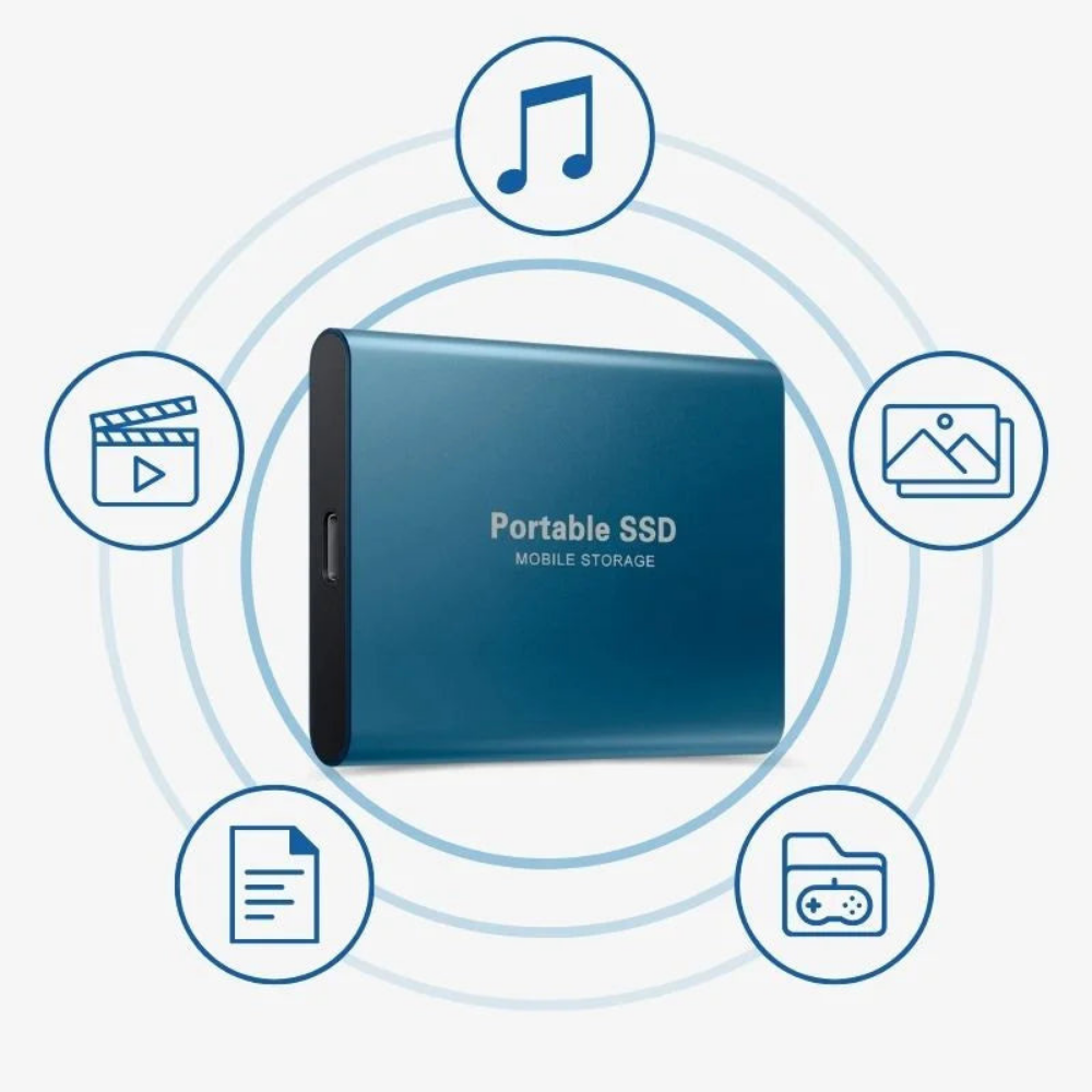Externe SSD Draagbaar Supersnel Opslag Gegevens Back Up
