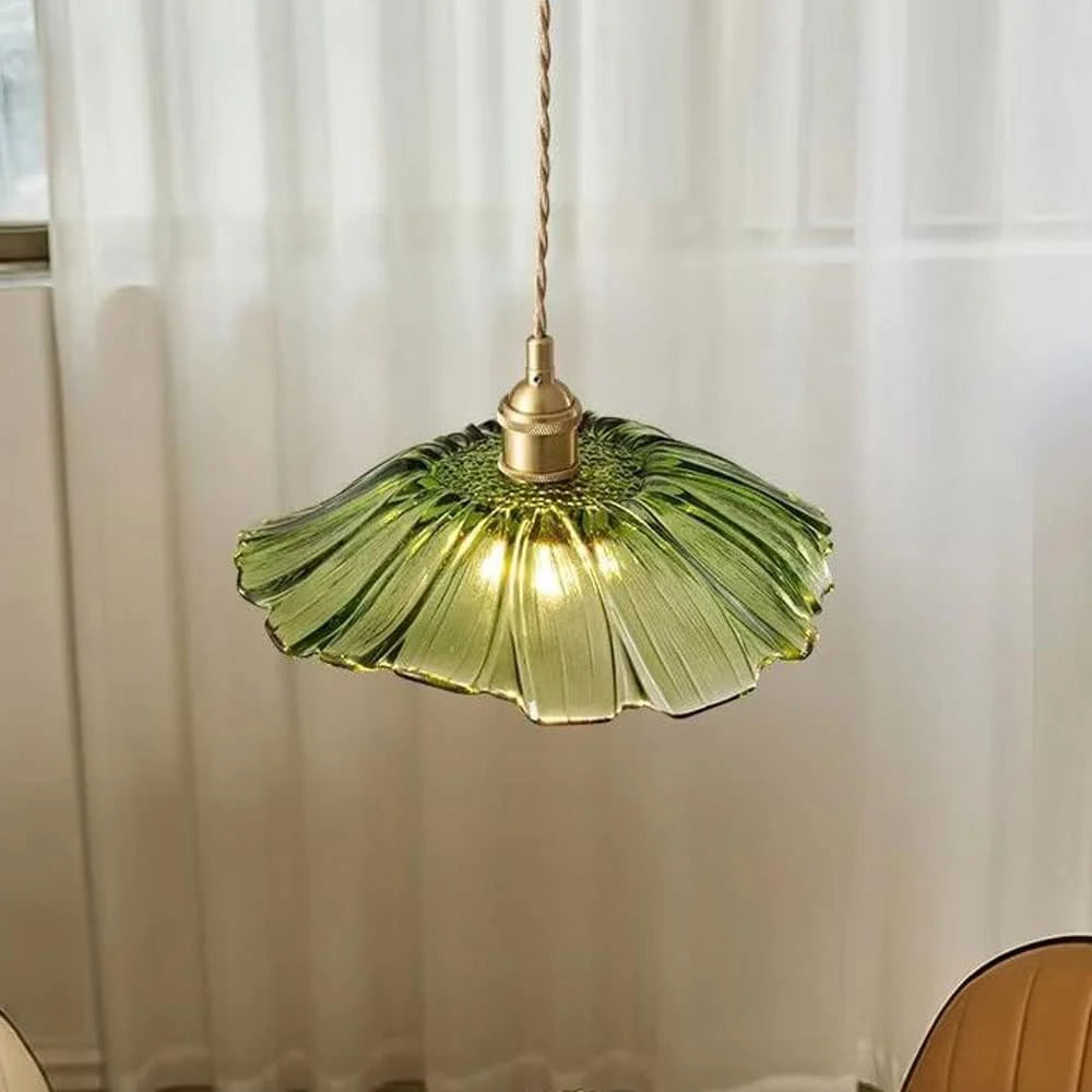 Retro Bloemvorm Glazen Hanglamp