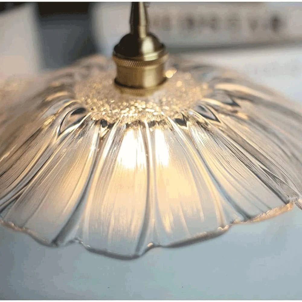 Retro Bloemvorm Glazen Hanglamp