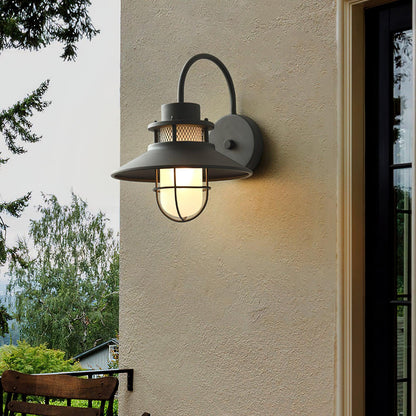 Industriële Zwart Metaal Buitenwandlamp