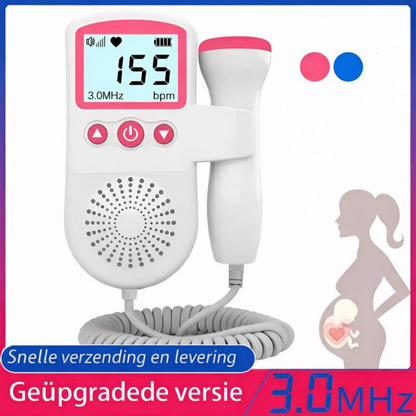 Fetal Doppler Zwangerschap Hartslagmeter Baby LCD Display
