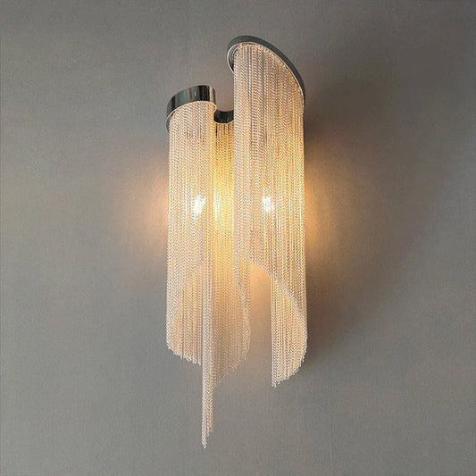 Flynn Aluminium Ketting Wandlamp met Kwastje