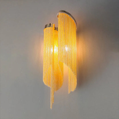 Flynn Aluminium Ketting Wandlamp met Kwastje