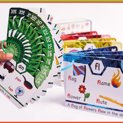 Flashcards Leren Lezen Educatief Speelgoed Fonics Kaarten Kinderen