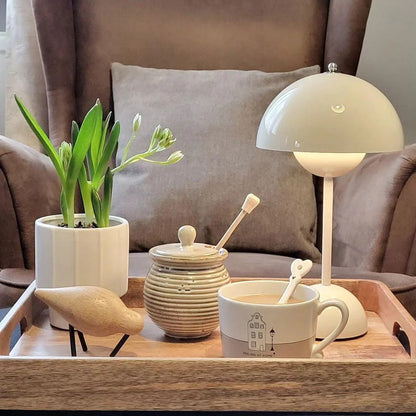 Bloempot Draagbare Tafellamp met Touchbediening
