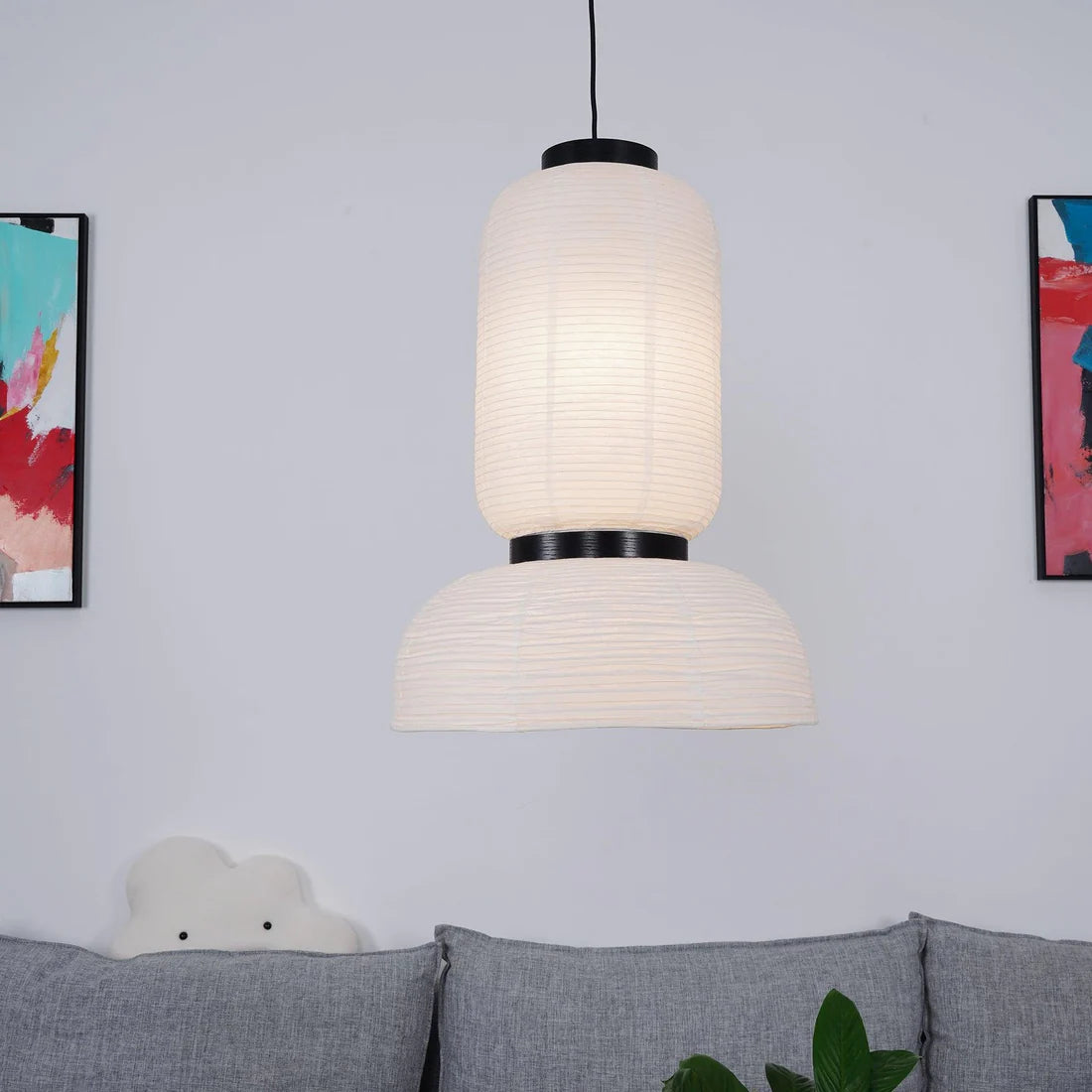 Moderne Japandi Hanglamp van Rijstpapieropy