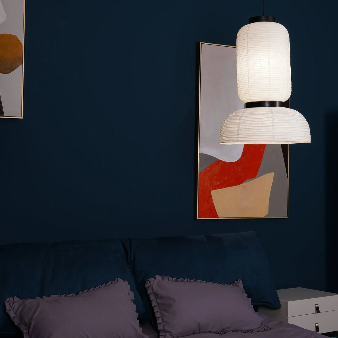 Moderne Japandi Hanglamp van Rijstpapieropy