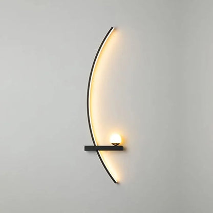Minimalistische Arc Lineaire LED Wandlamp