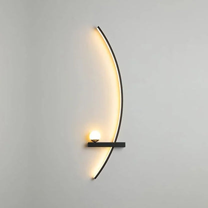 Minimalistische Arc Lineaire LED Wandlamp