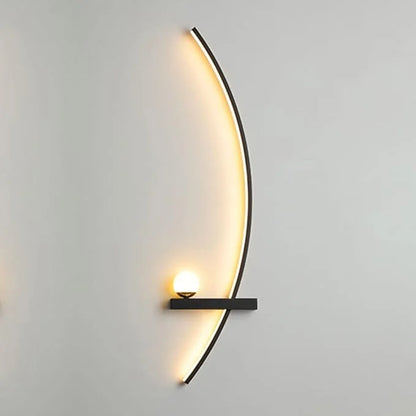 Minimalistische Arc Lineaire LED Wandlamp