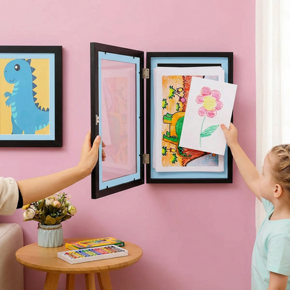 Fotolijst Kindertekeningen Opbergframe Houten Wandlijst