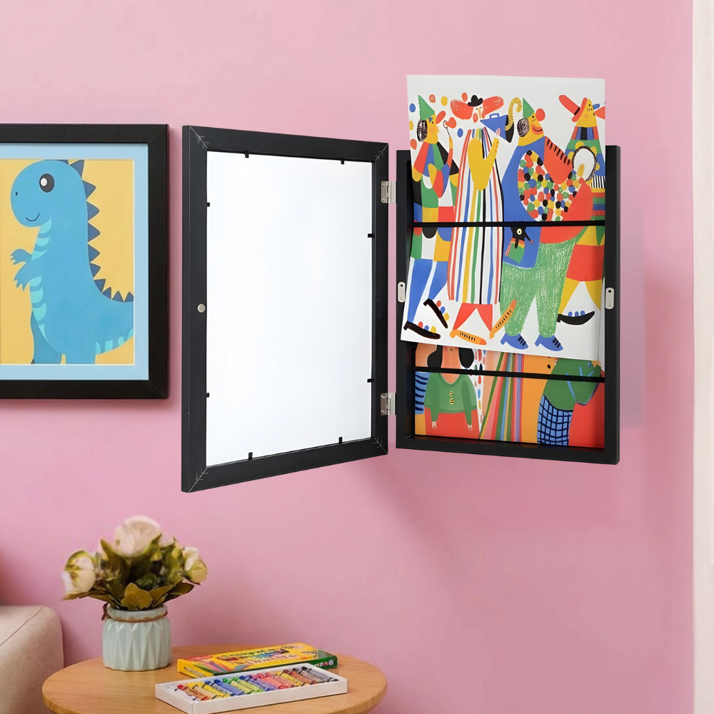 Fotolijst Kindertekeningen Opbergframe Houten Wandlijst