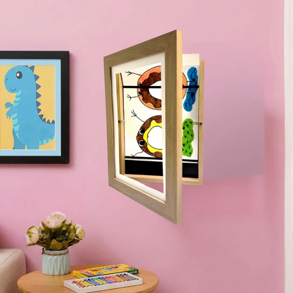 Fotolijst Kindertekeningen Opbergframe Houten Wandlijst