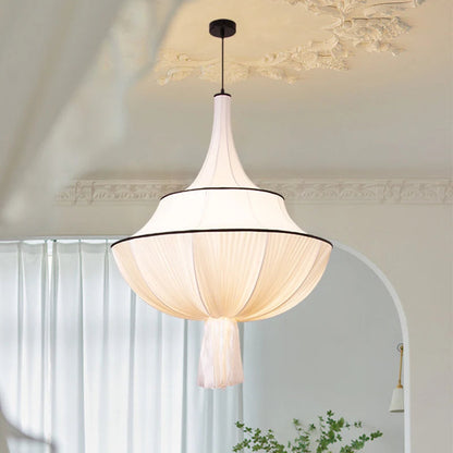 Franse Stijl Stoffen KapHanglamp met Warme Licht