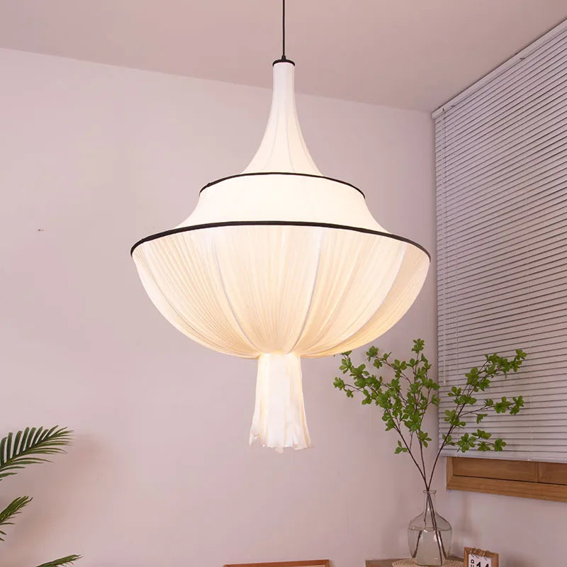 Franse Stijl Stoffen KapHanglamp met Warme Licht