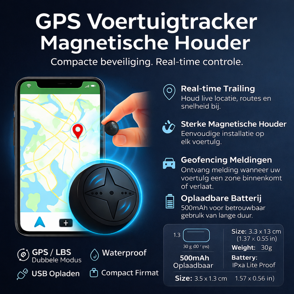 GPS Tracker Magnetisch Voertuig Beveiliging Real Time Tracking