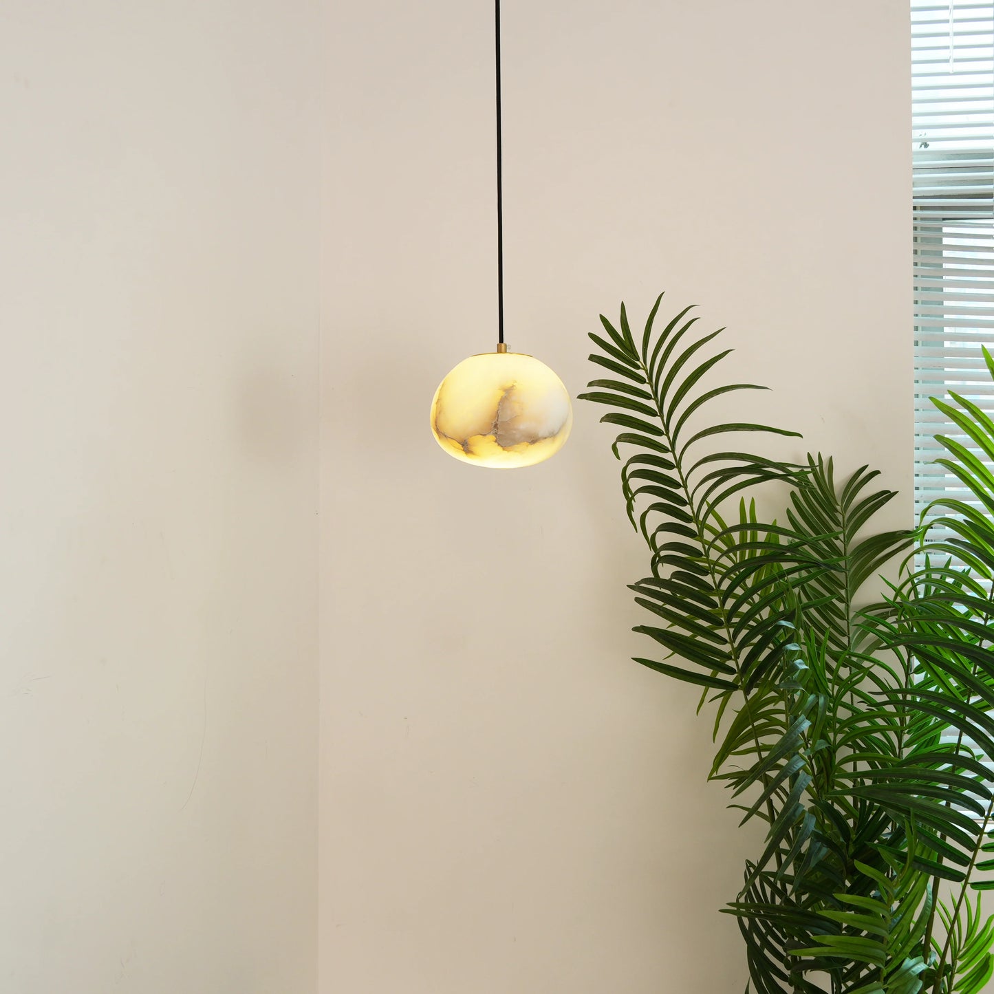 Moderne Albast Natuursteen Hanglamp)