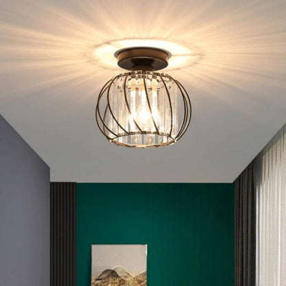 Plafondlamp Glas Metaal Vintage Industriele Verlichting