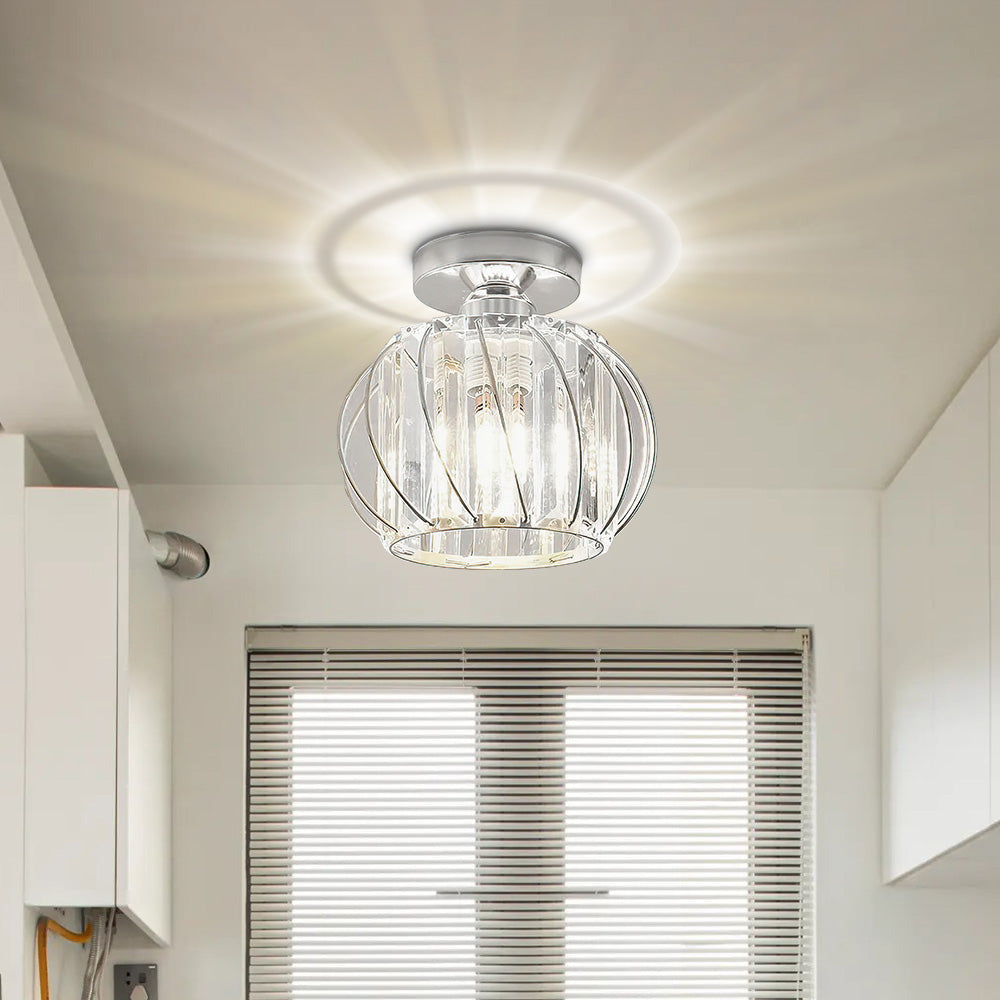 Plafondlamp Glas Metaal Vintage Industriele Verlichting