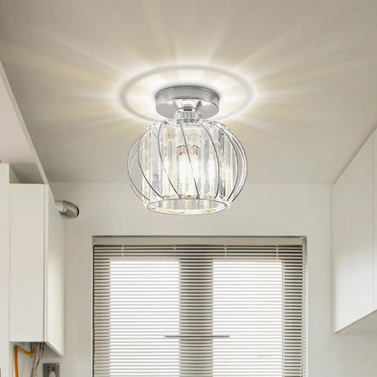 Plafondlamp Glas Metaal Vintage Industriele Verlichting