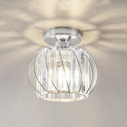 Plafondlamp Glas Metaal Vintage Industriele Verlichting