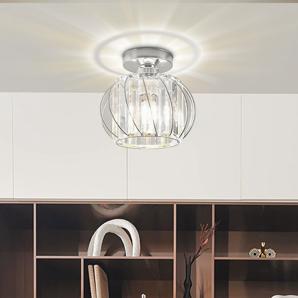 Plafondlamp Glas Metaal Vintage Industriele Verlichting