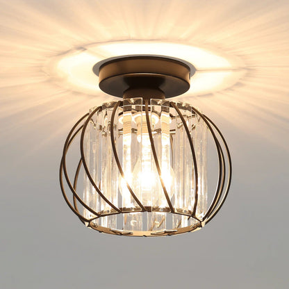 Plafondlamp Glas Metaal Vintage Industriele Verlichting
