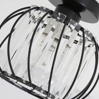 Plafondlamp Glas Metaal Vintage Industriele Verlichting