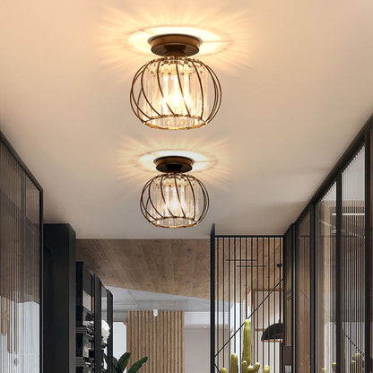 Plafondlamp Glas Metaal Vintage Industriele Verlichting