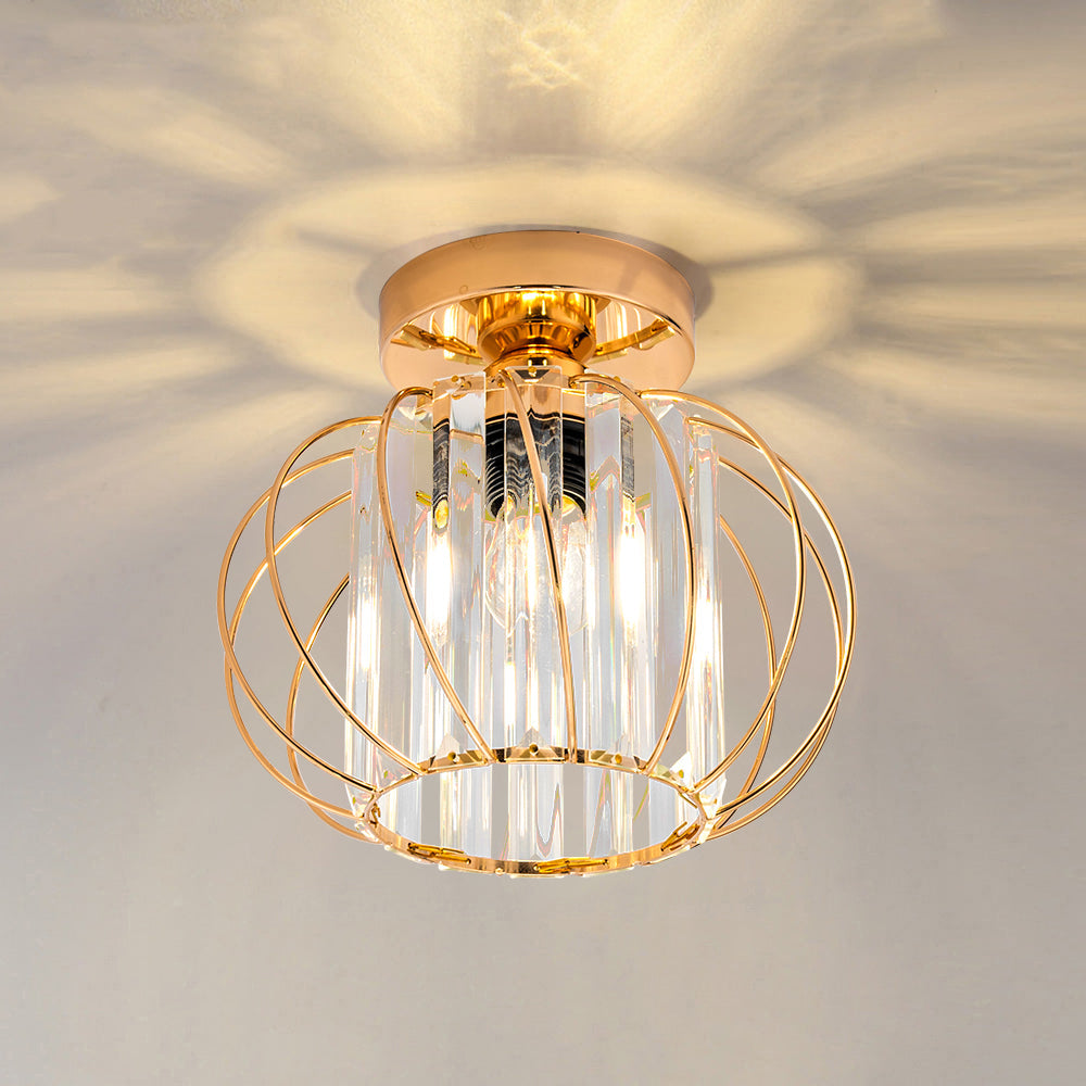 Plafondlamp Glas Metaal Vintage Industriele Verlichting